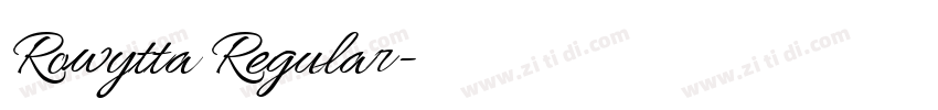 Rowytta Regular字体转换